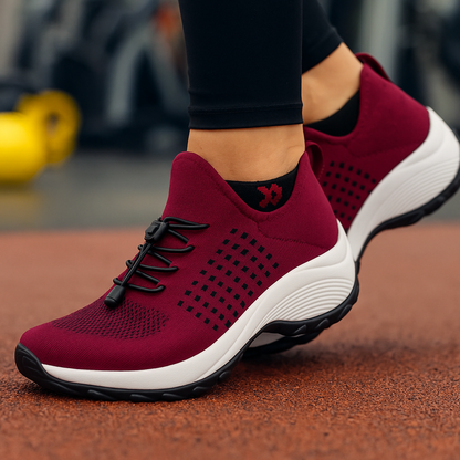 Baskets orthopédiques femme largeur confortable amorti