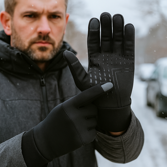 Gants d’Hiver Tactiles ThermaGuard – Imperméables et Chauds