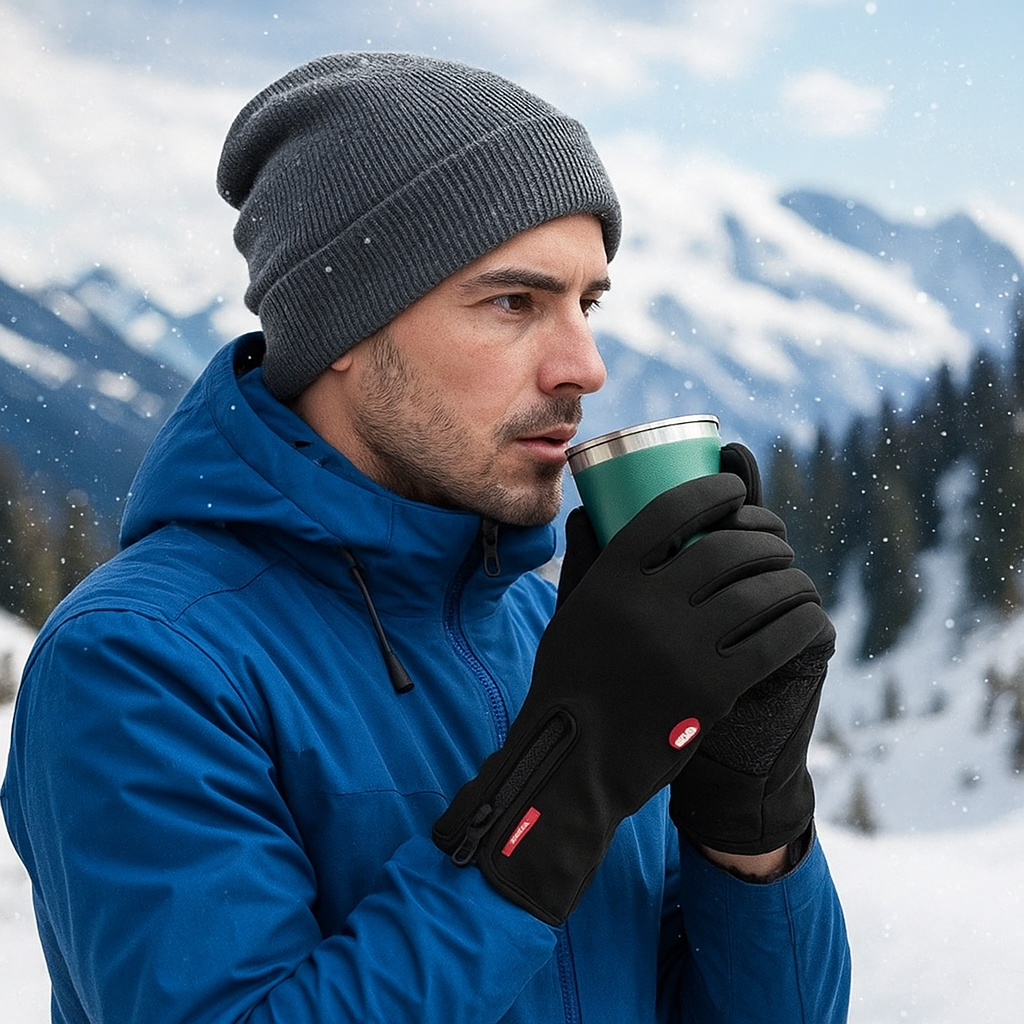 Gants Chauffants Imperméables – Tactiles & Antidérapants