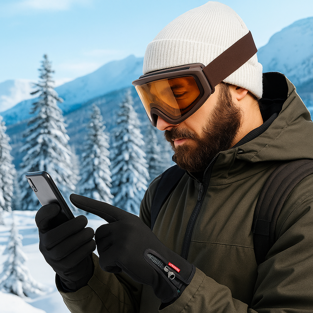 Gants Chauffants Imperméables – Tactiles & Antidérapants