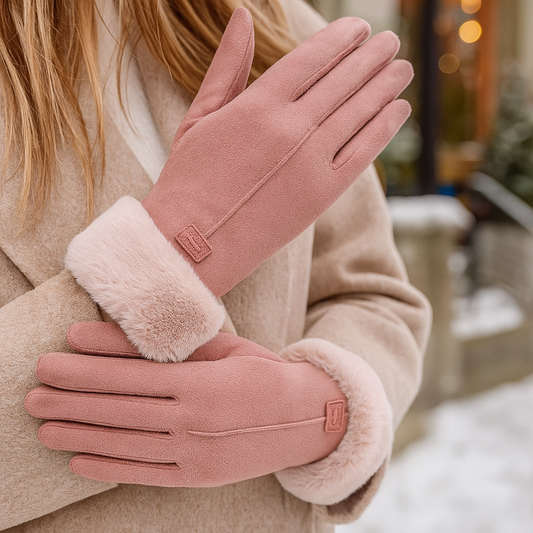 Gants d’Hiver Doublés Fourrure – Élégance & Chaleur