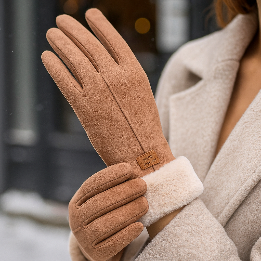 Gants d’Hiver Doublés Fourrure – Élégance & Chaleur