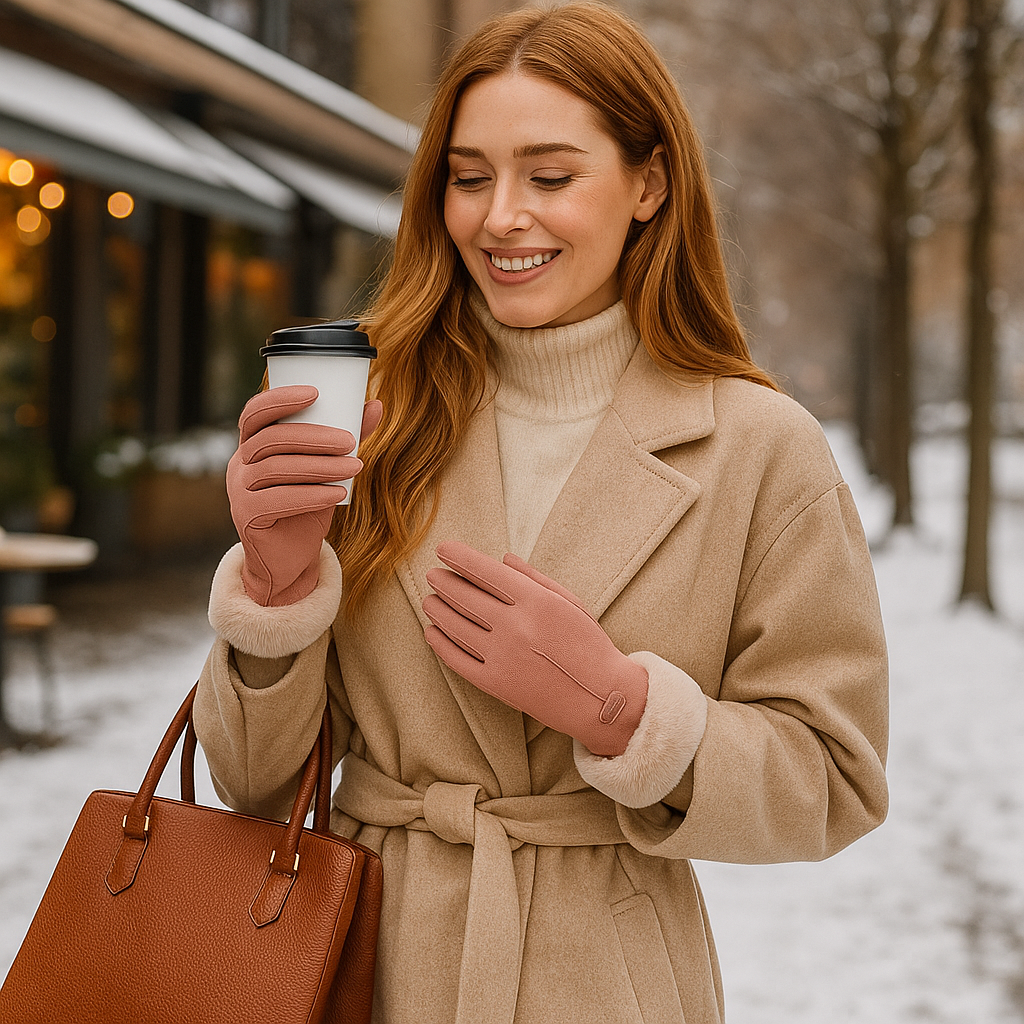 Gants d’Hiver Doublés Fourrure – Élégance & Chaleur