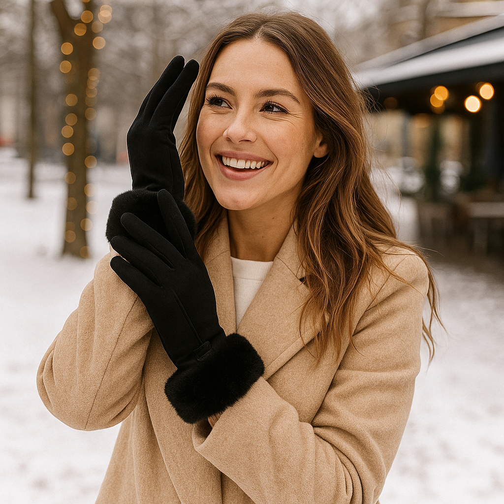 Gants d’Hiver Doublés Fourrure – Élégance & Chaleur