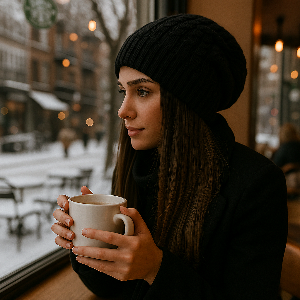 Bonnet d’hiver femme maille épaisse décontracté