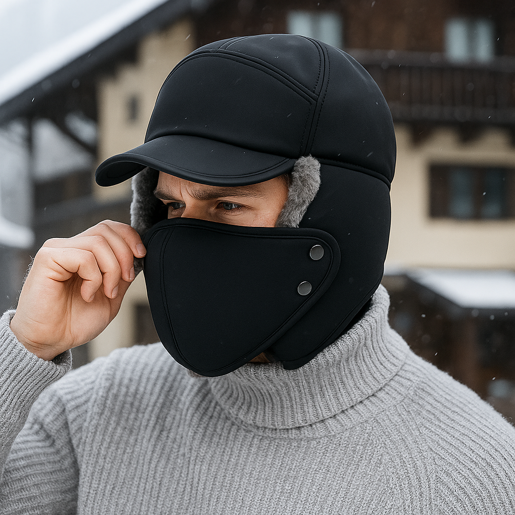 Chapeau trapper thermique coupe-vent hiver