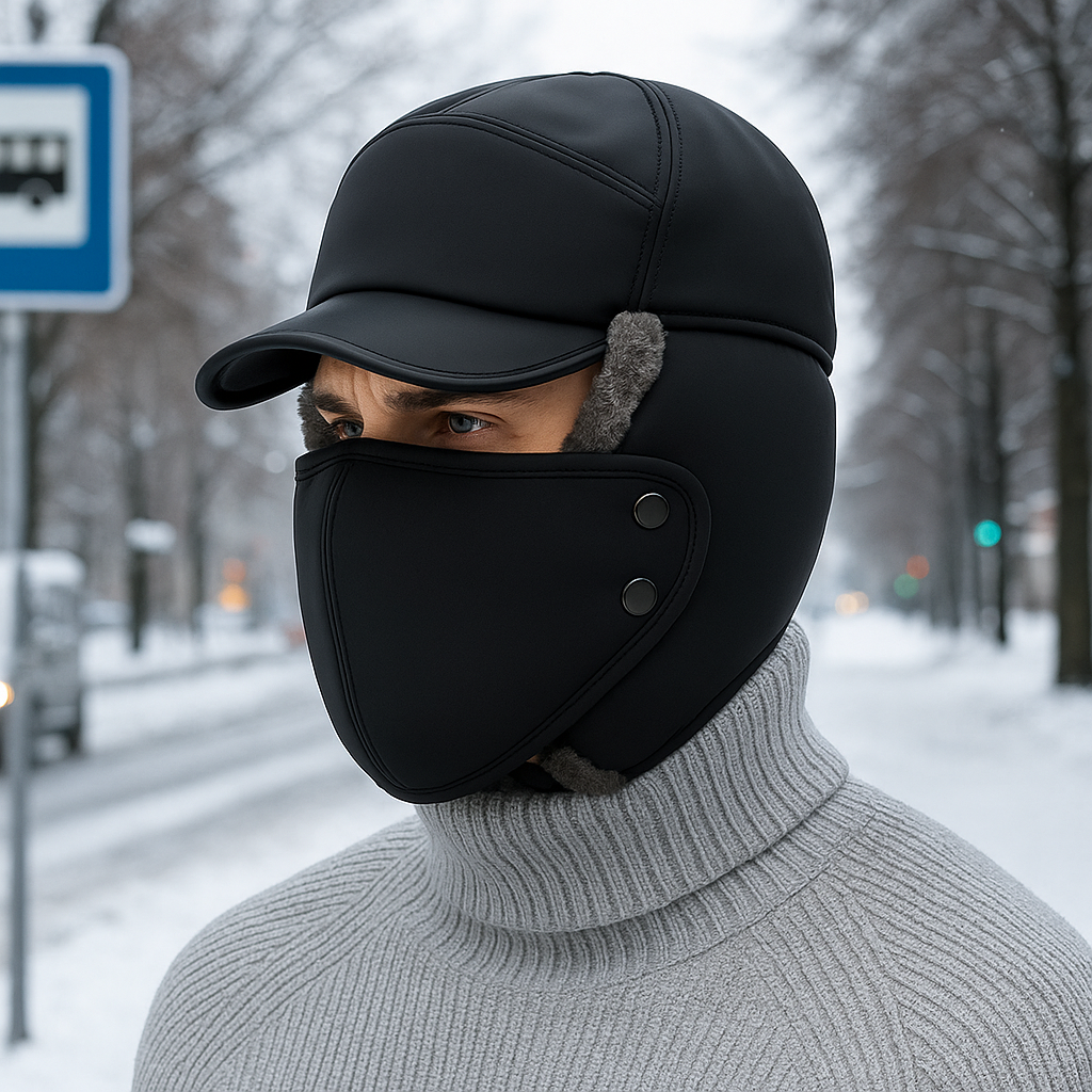 Chapeau trapper thermique coupe-vent hiver