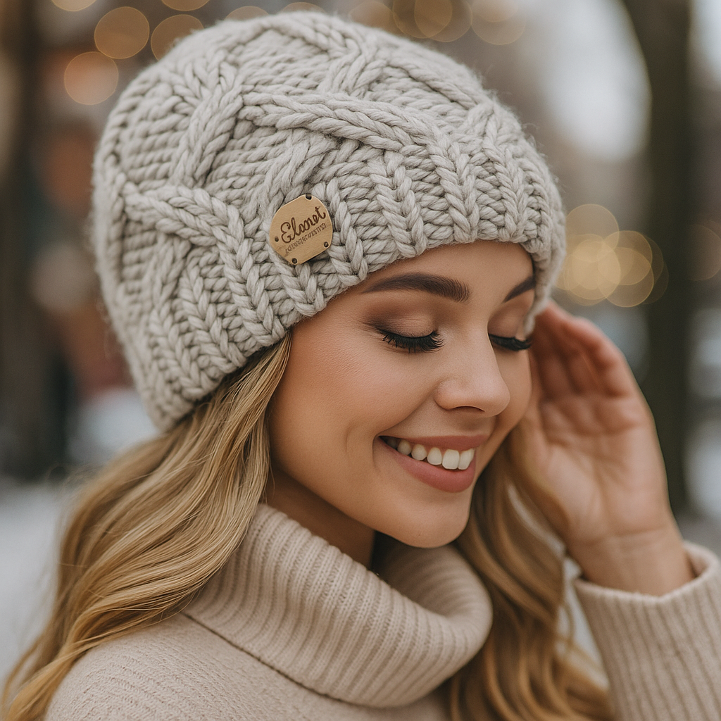 Bonnet d’hiver torsadé femme Elena
