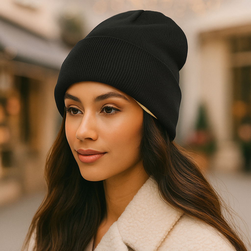 Bonnet d’hiver Noor doublé satin – Anti-frizz cheveux