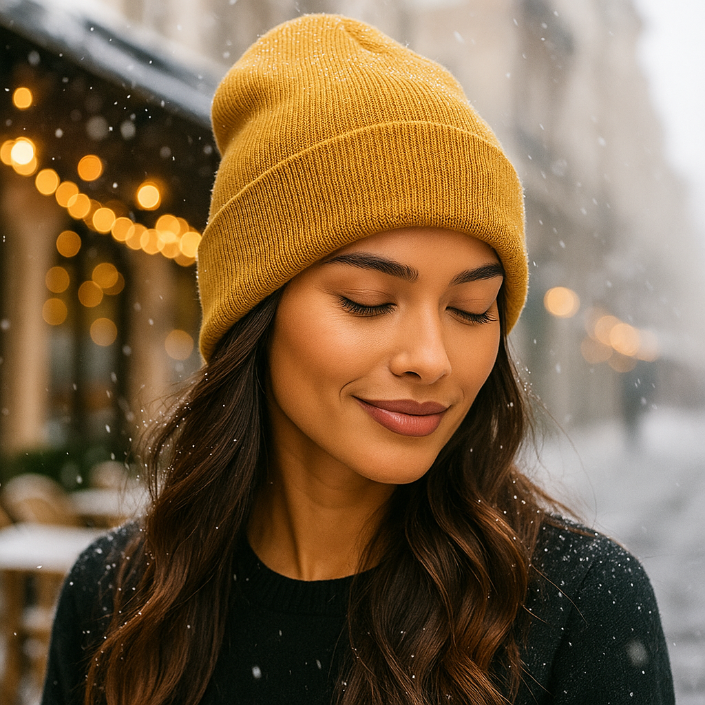Bonnet d’hiver Noor doublé satin – Anti-frizz cheveux