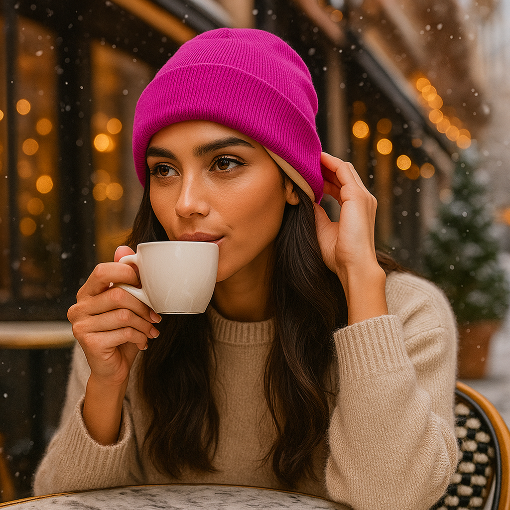 Bonnet d’hiver Noor doublé satin – Anti-frizz cheveux