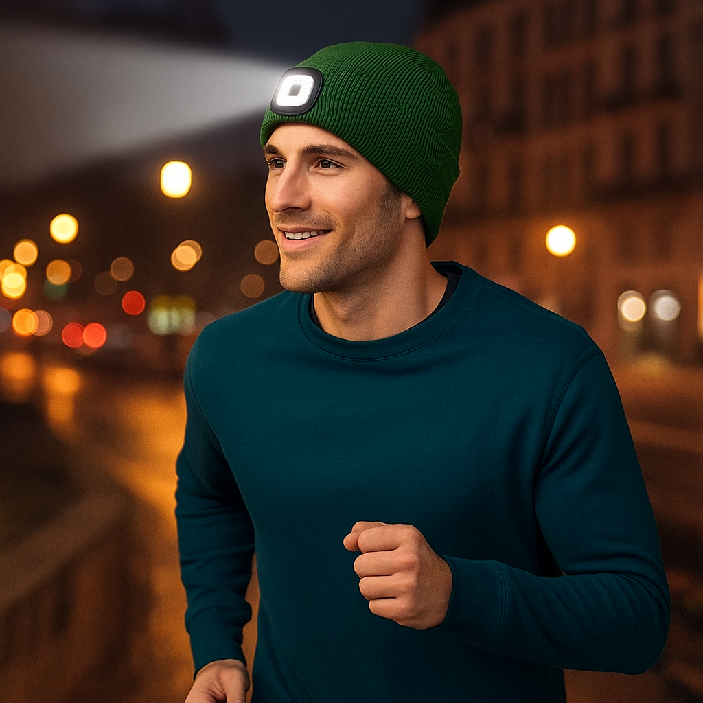 Bonnet LED Confortable avec Lampe Frontale Amovible