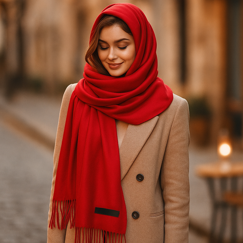 Écharpe en Cachemire Femme – Longue, Douce et Élégante pour l’Hiver
