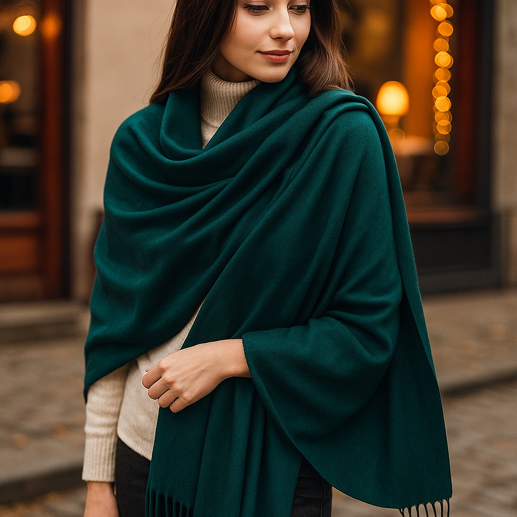 Écharpe en Cachemire Femme – Longue, Douce et Élégante pour l’Hiver
