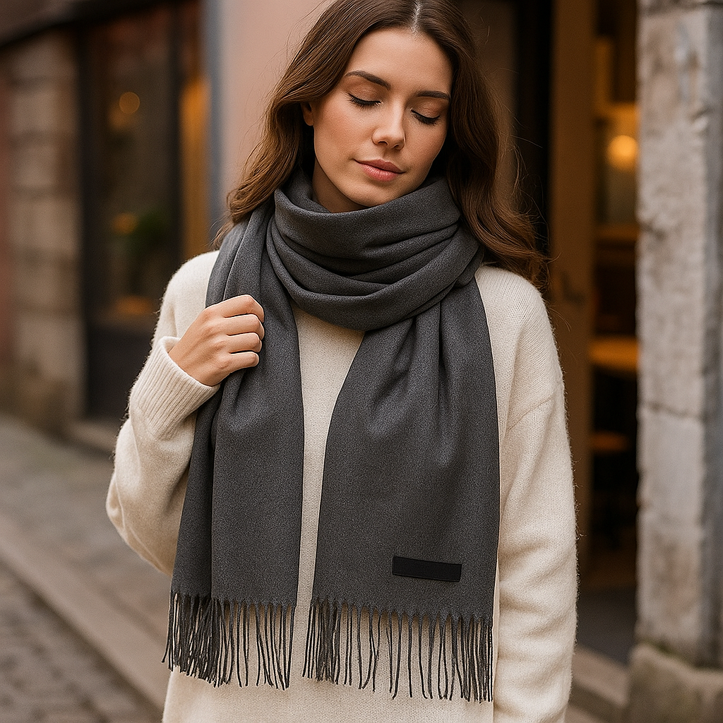 Écharpe en Cachemire Femme – Longue, Douce et Élégante pour l’Hiver