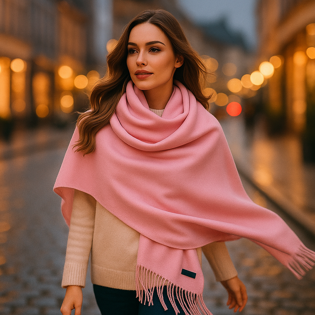 Écharpe en Cachemire Femme – Longue, Douce et Élégante pour l’Hiver