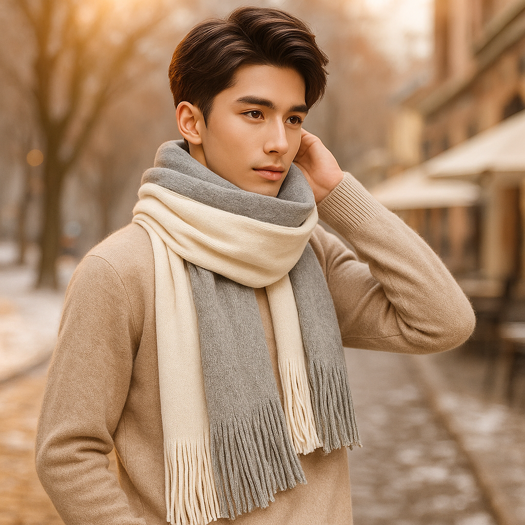 Écharpe en Cachemire Longue et Élégante – Douceur et Style Hiver