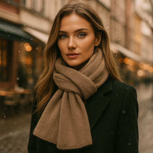 Écharpe en Cachemire Tricotée Unisexe – Chaleur & Élégance d’Hiver
