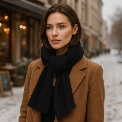 Écharpe Cachemire Unisexe Tricotée Hiver