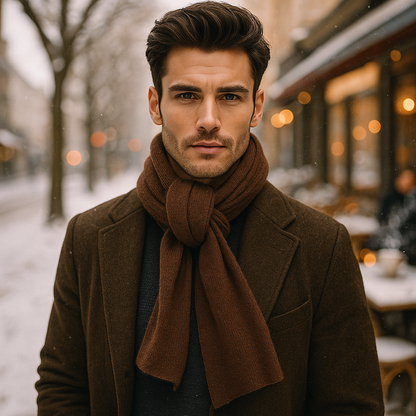 Écharpe Cachemire Unisexe Tricotée Hiver