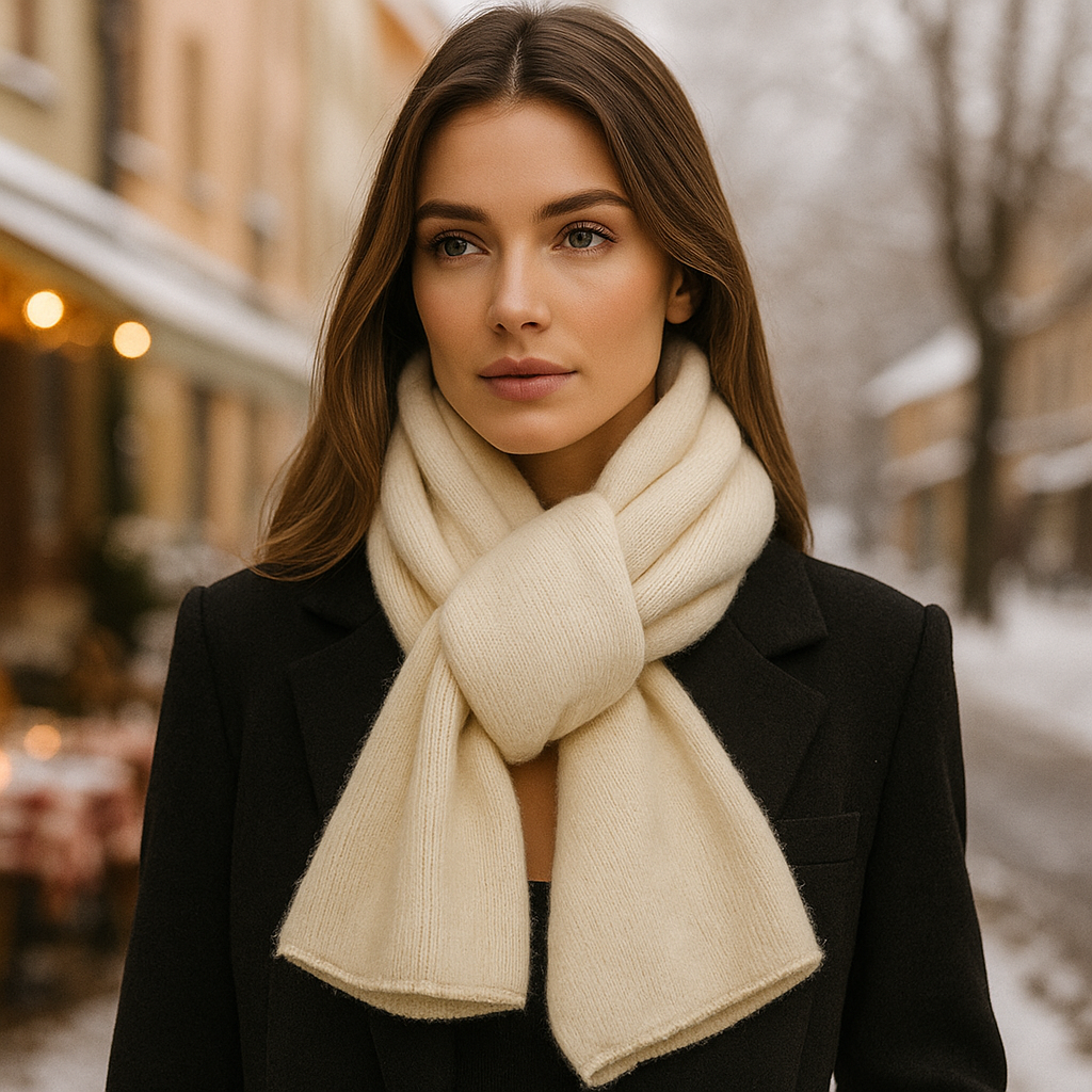 Écharpe Cachemire Unisexe Tricotée Hiver
