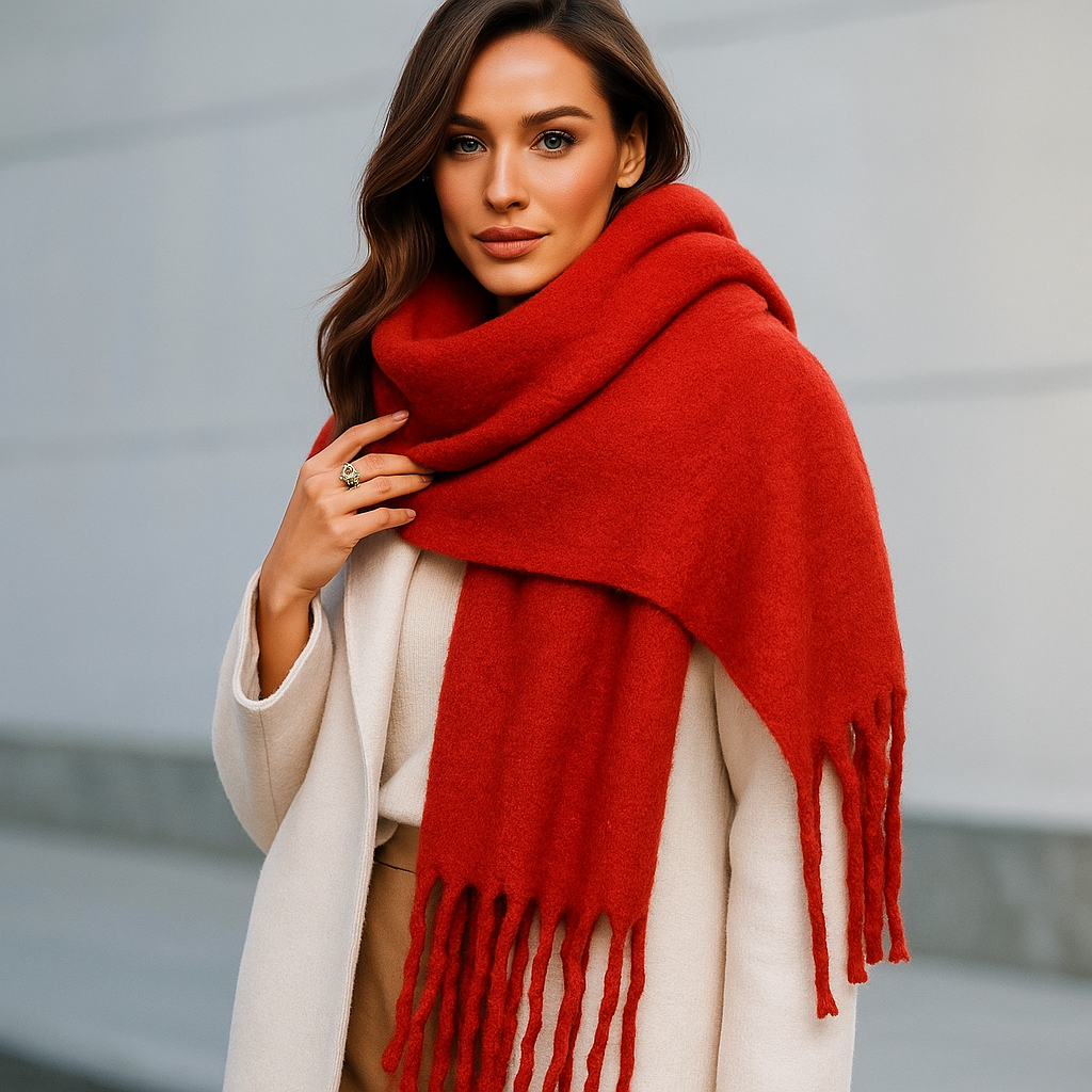 Écharpe à Carreaux Douce et Élégante – Elira