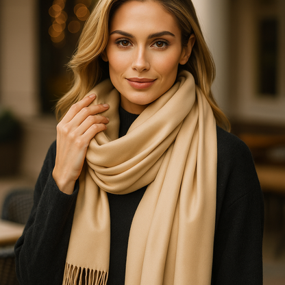 Écharpe Pashmina Femme – Douce, Soyeuse et Enveloppante