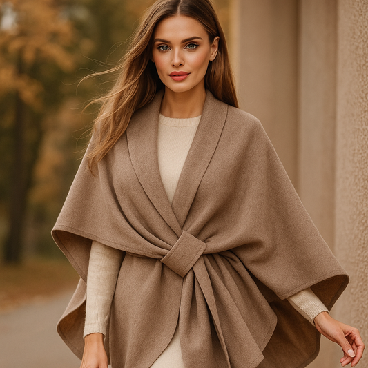 Écharpe Veste Drapée Élégante – Luxe et Confort