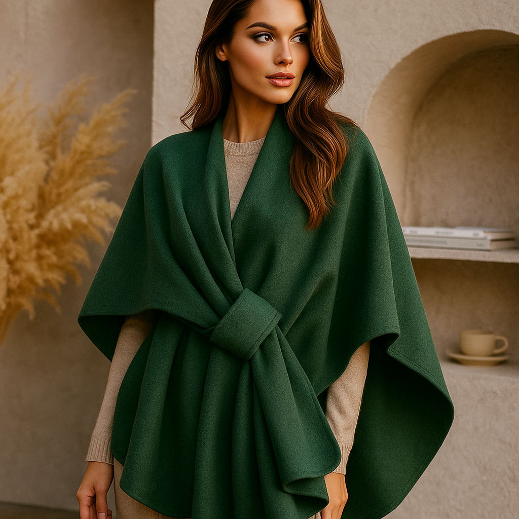 Écharpe Veste Drapée Élégante – Luxe et Confort