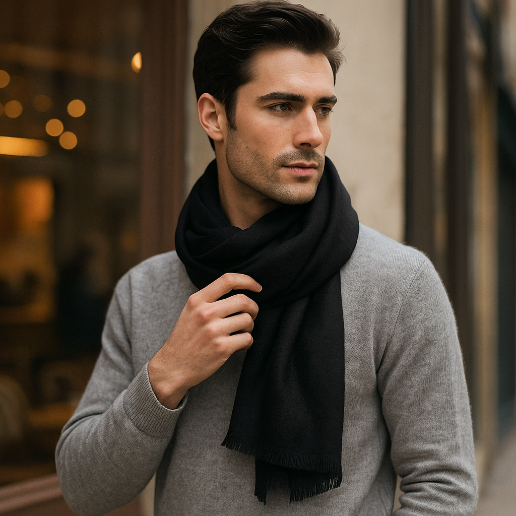 Écharpe Unie Livia – Élégance et Douceur d’Hiver