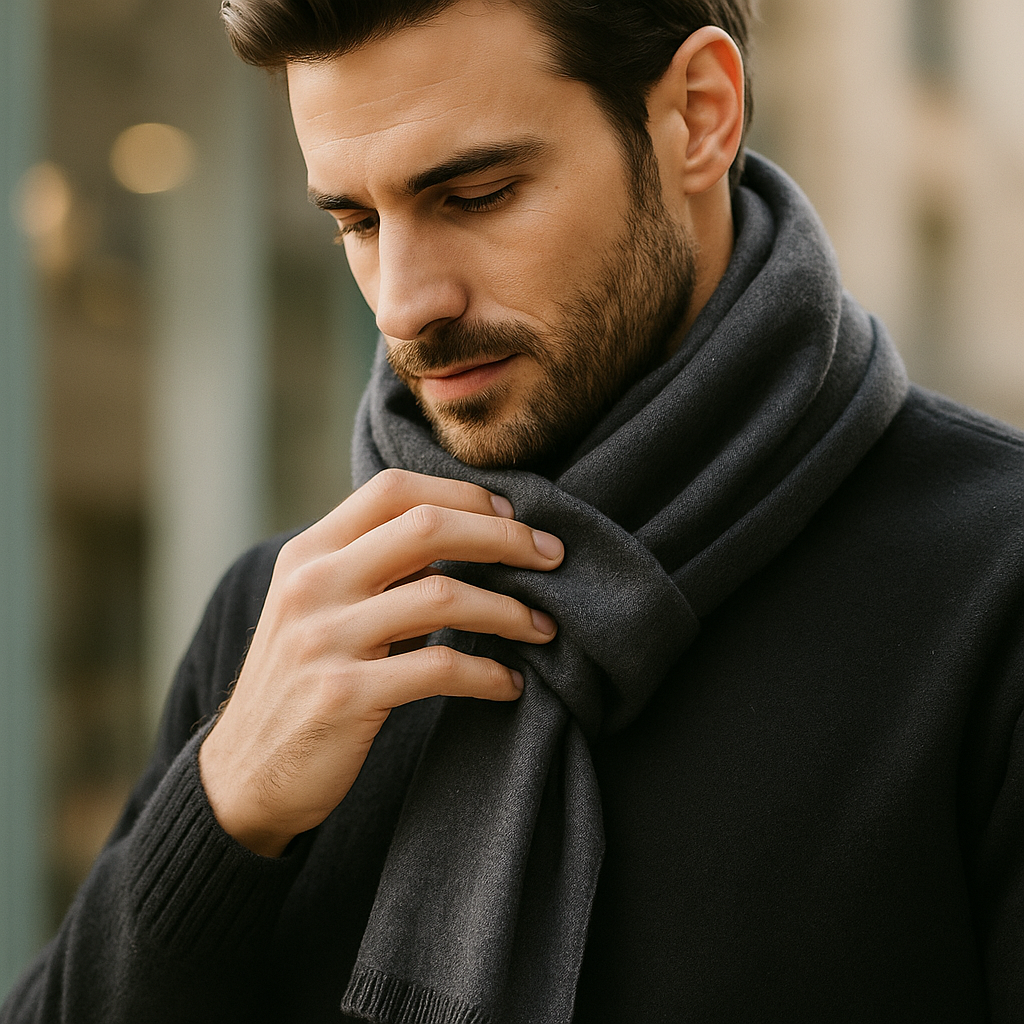 Écharpe Unie Livia – Élégance et Douceur d’Hiver