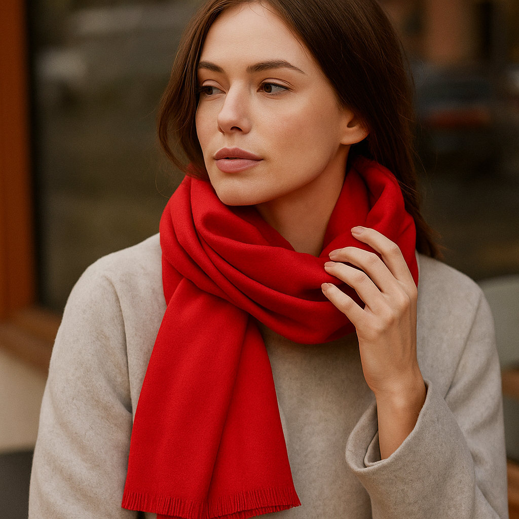 Écharpe Unie Livia – Élégance et Douceur d’Hiver