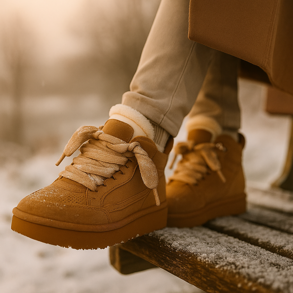 Bottes Hiver Femme en Suède Doublées Chaudes