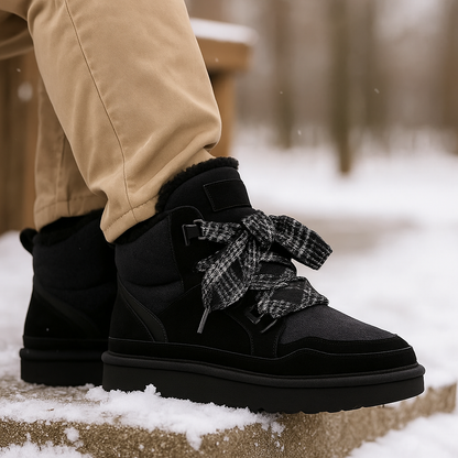 Bottes d'hiver femme suède doublure chaude antidérapante