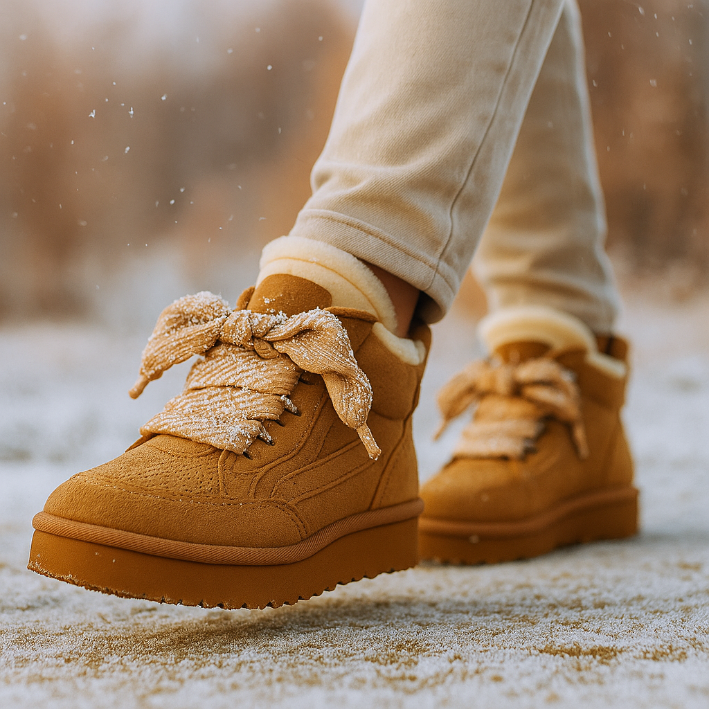 Bottes Hiver Femme en Suède Doublées Chaudes