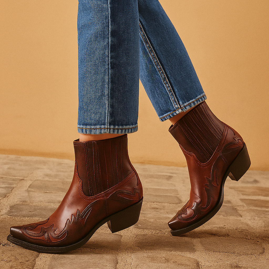 Bottes Cow-Boy Femme en Cuir