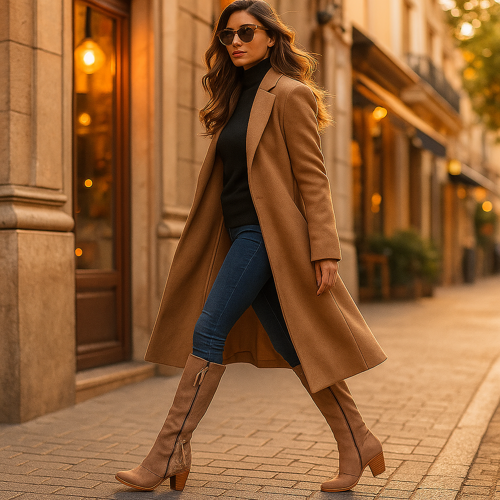 Elegante Damenstiefel mit Absätzen