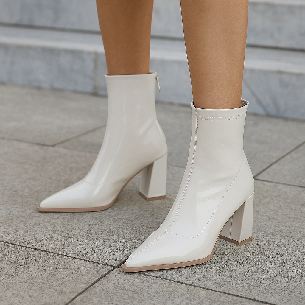 Bottines Vernies Chic à Talon Bloc