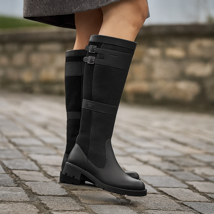 Bottes cavalières femme cuir genou style rétro Brigitte