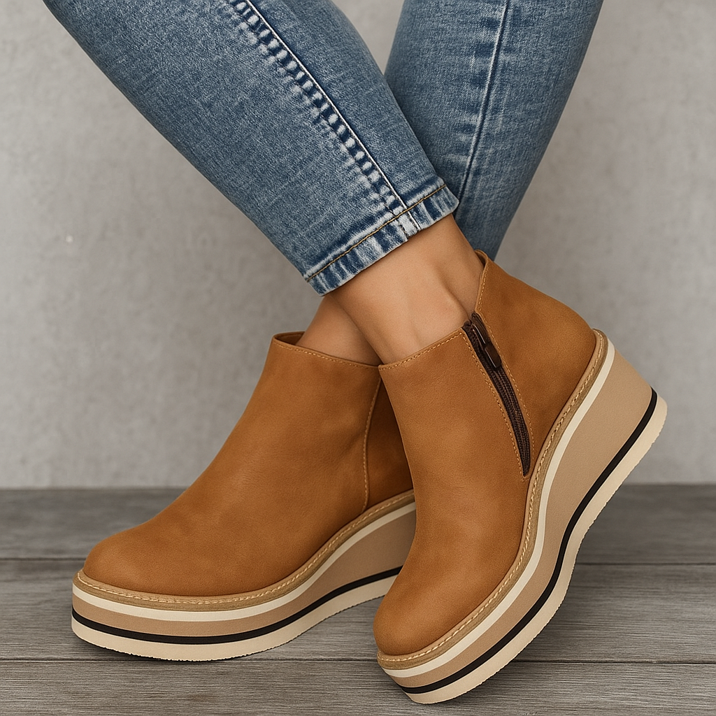 Bottes Femme à Talon Compensé Confortables et Élégantes