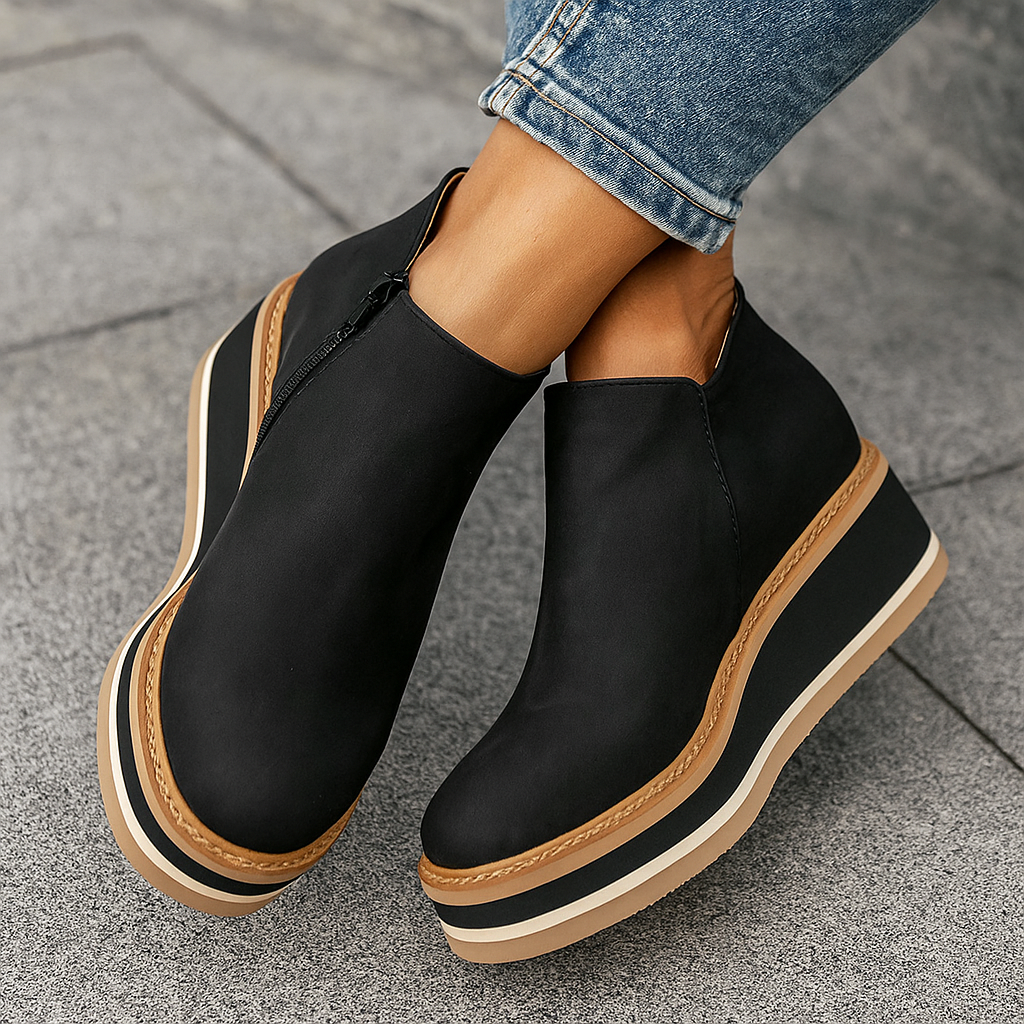Bottes Femme à Talon Compensé Confortables et Élégantes