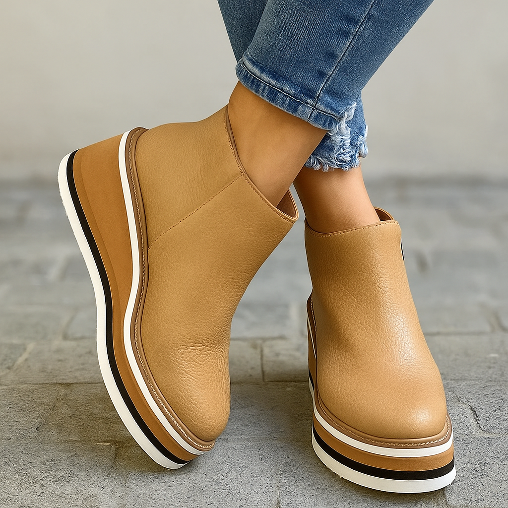 Bottes Femme à Talon Compensé Confortables et Élégantes