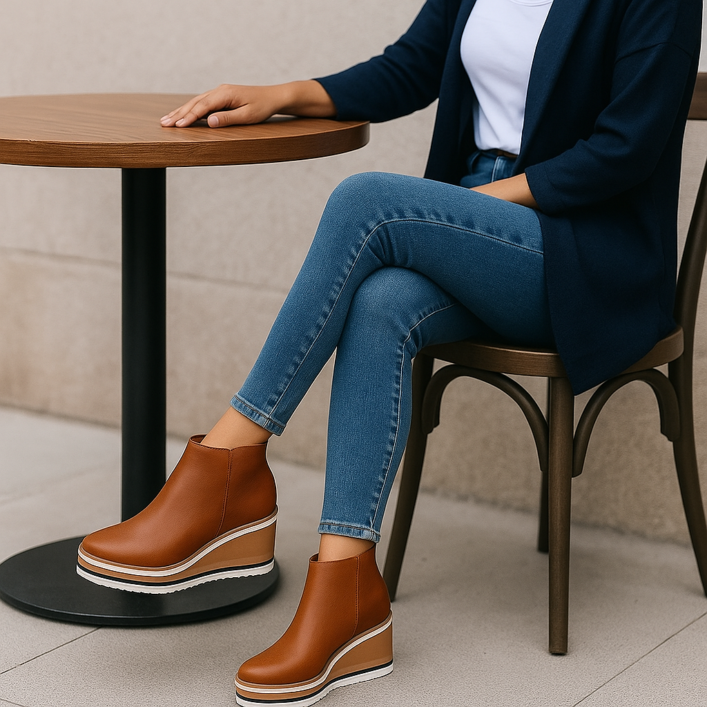 Bottes Femme à Talon Compensé Confortables et Élégantes