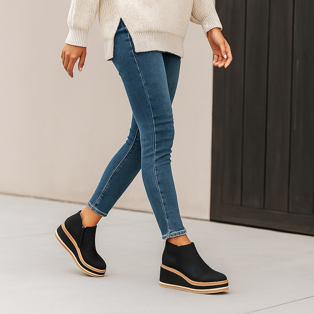 Bottes Femme à Talon Compensé Confortables et Élégantes