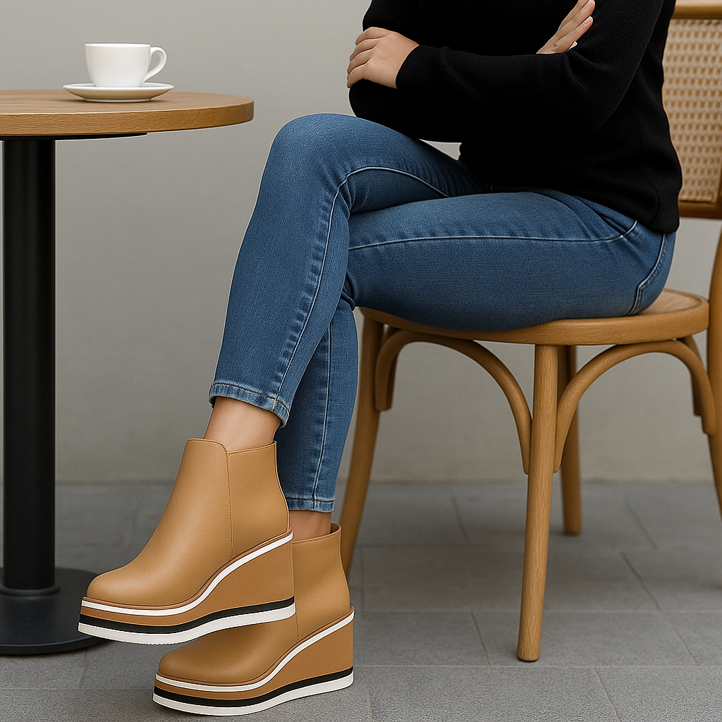 Bottes Femme à Talon Compensé Confortables et Élégantes