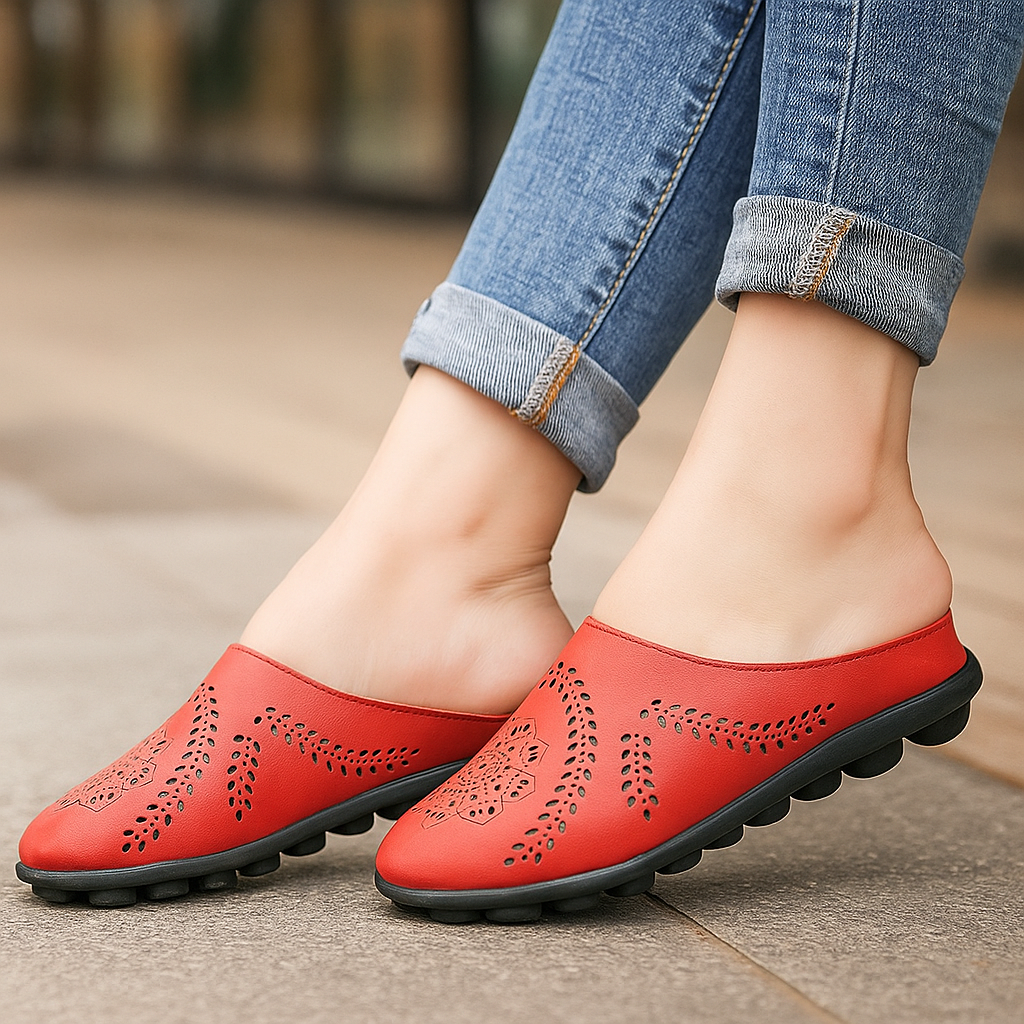 Sandales Orthopédiques Femme Simili Cuir Antidérapantes