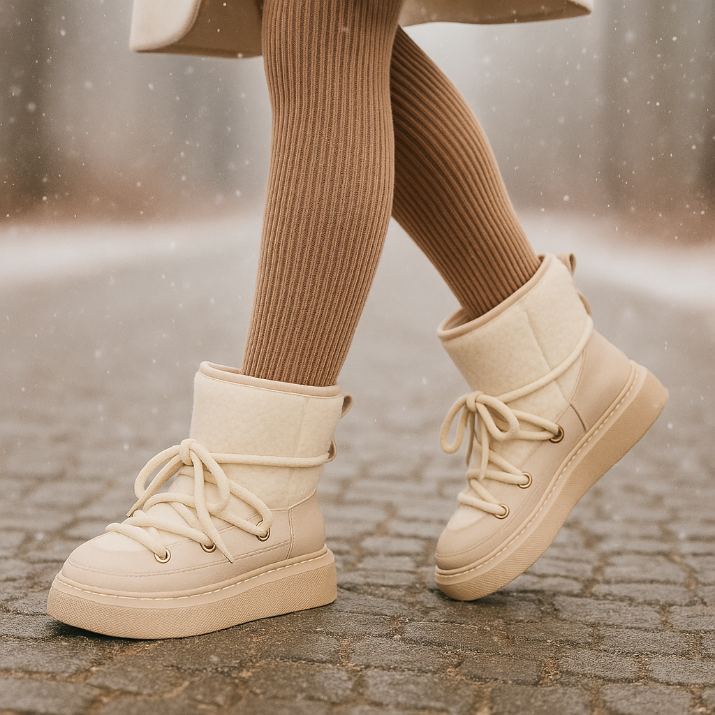 Bottes d’hiver à lacets – confort & sécurité