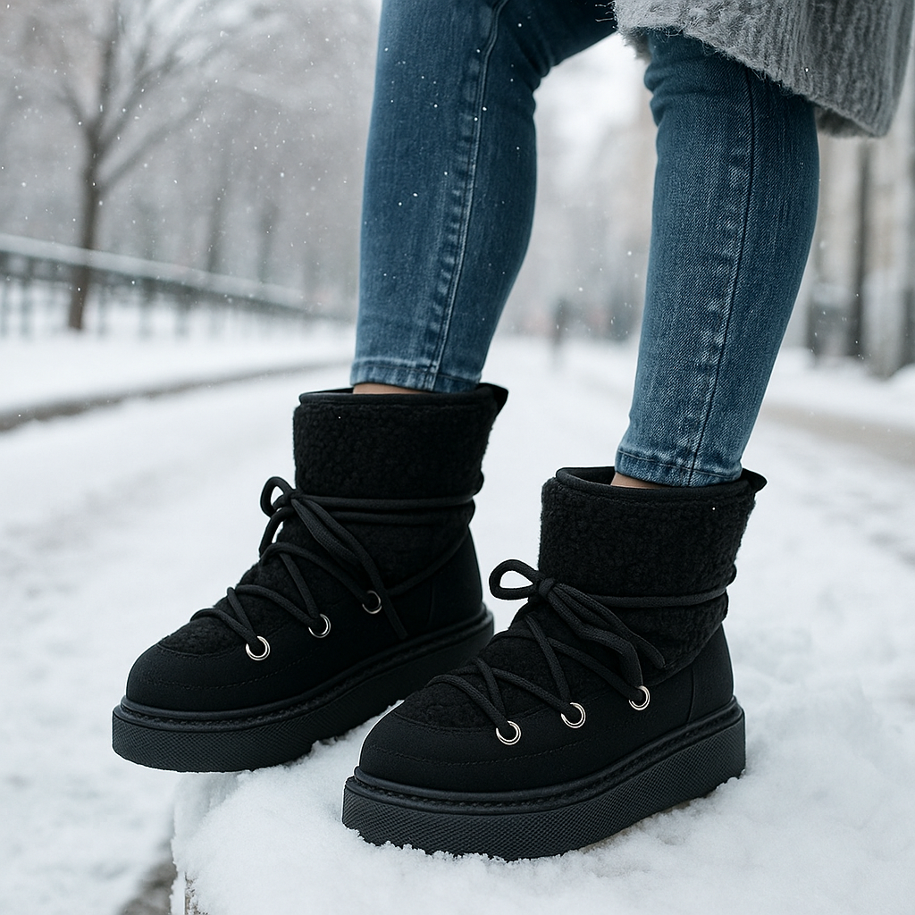 Bottes d’hiver à lacets – confort & sécurité