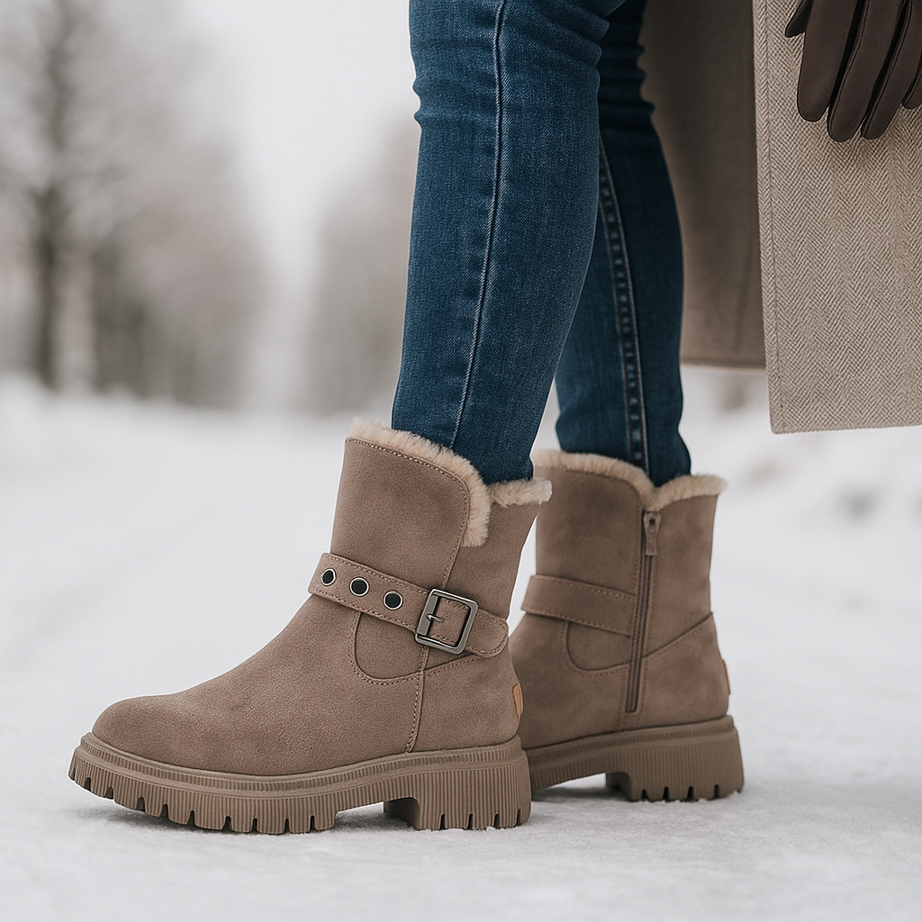 Bottes en Suède Doublées – Style Chic et Confort Thermique