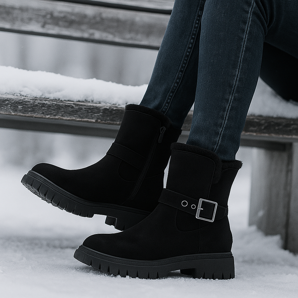 Bottes en Suède Doublées – Style Chic et Confort Thermique